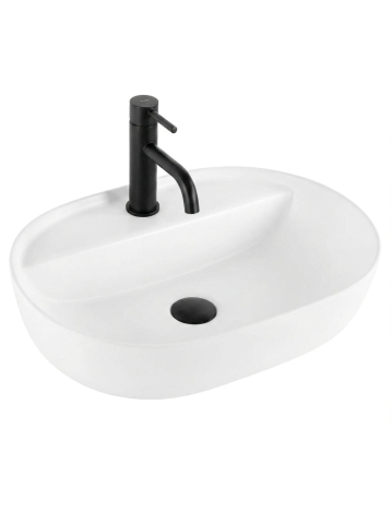 Lavoar pentru blat REA Aura 51 alb mat [1]