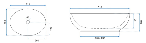 Lavoar pentru blat Rea Carola Slim Alb lucios [5]