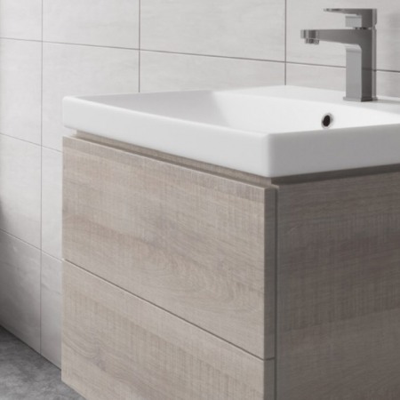 Lavoar pentru mobilier Cersanit, City, 60 cm, alb [3]