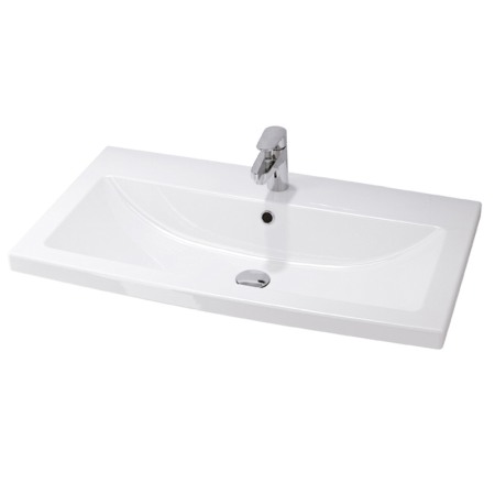 Obiecte Sanitare - Lavoar pentru mobilier Cersanit, Como, 80 cm, alb