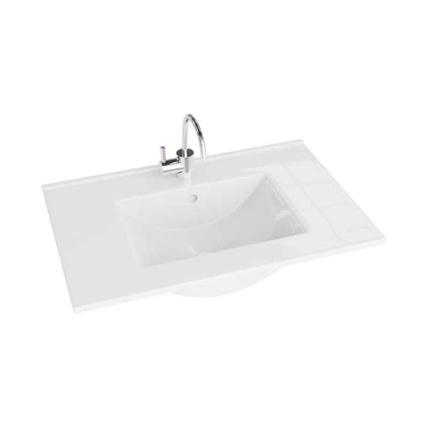 Lavoare incastrabile - Lavoar pentru mobilier, Spectrum, Flamengo, slim, 60 cm, alb