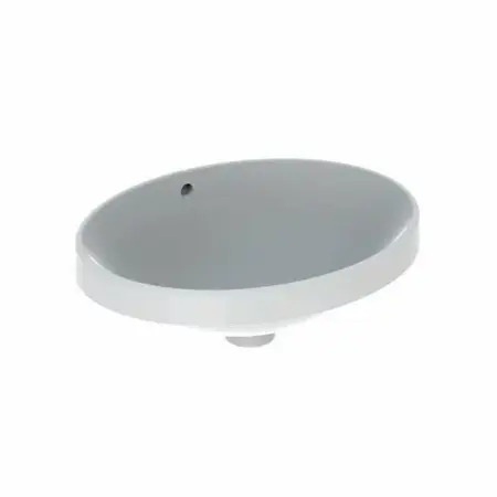 Lavoare pe perete - Lavoar semiincastrat Geberit Variform oval cu preaplin 50x40 cm