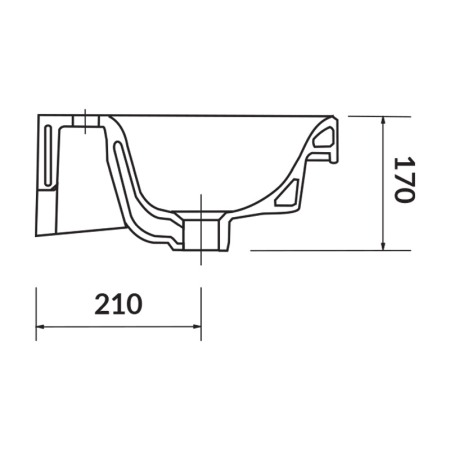 Lavoar slim pentru mobilier, Cersanit, Moduo, 60 x 38 cm, alb [3]