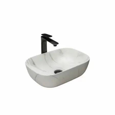 Lavoar stil marmura alb pe blat Rea Belinda 46 cm [1]