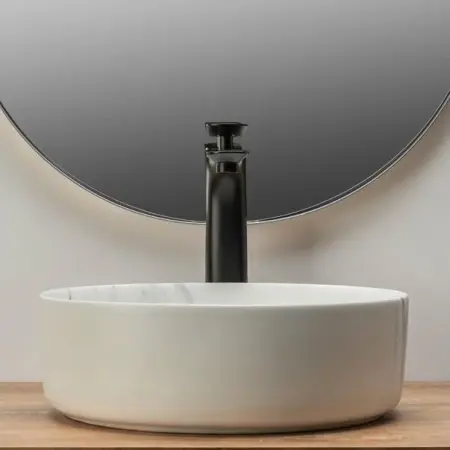 Lavoar stil marmura alb pe blat Rea Sami Marble Matowa 36 cm [3]