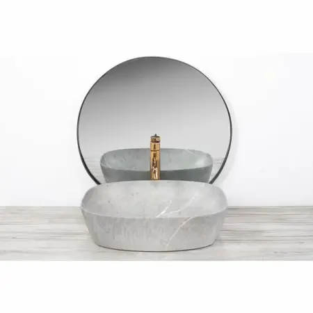 Lavoar stil piatra/gri pe blat Rea Freja Gray 50 cm [1]