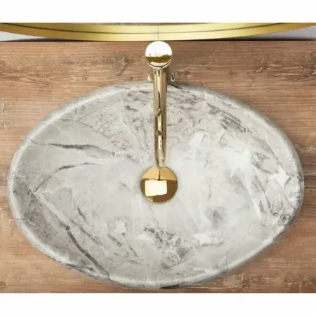 Lavoar stil piatra gri pe blat Rea Linda Stone 48,3 cm [3]