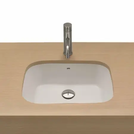 Lavoare sub blat - Lavoar sub blat Gala Flex alb lucios 49 cm