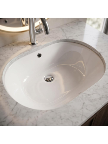 Obiecte Sanitare - Lavoar sub blat Rea Vena alb lucios oval 635x427x205 mm ceramica sanitara