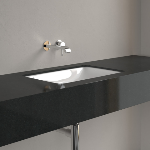 Lavoar sub blat Villeroy & Boch, Loop & Friends, dreptunghiular, fără orificiu baterie și preaplin, alb alpin [4]