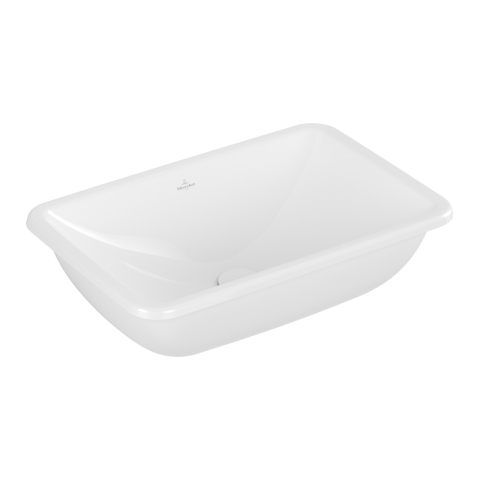 Obiecte Sanitare - Lavoar sub blat Villeroy & Boch, Loop & Friends, dreptunghiular, fără orificiu baterie și preaplin, alb alpin