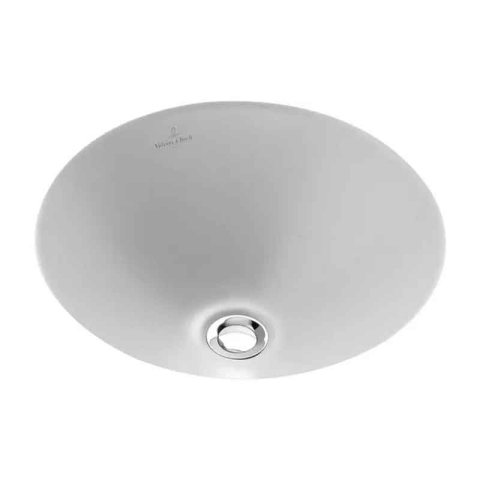 Obiecte Sanitare - Lavoar sub blat Villeroy&Boch, Loop&Friends, rotund, fără preaplin, CeramicPlus, alb alpin