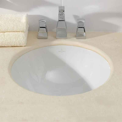 Lavoar sub blat Villeroy&Boch, Loop&Friends, rotund, fără preaplin, CeramicPlus, alb alpin [1]