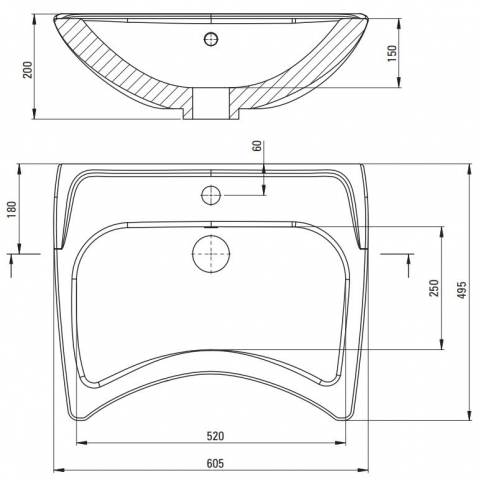 Lavoar suspendat Deante Vital alb 50x60cm [6]