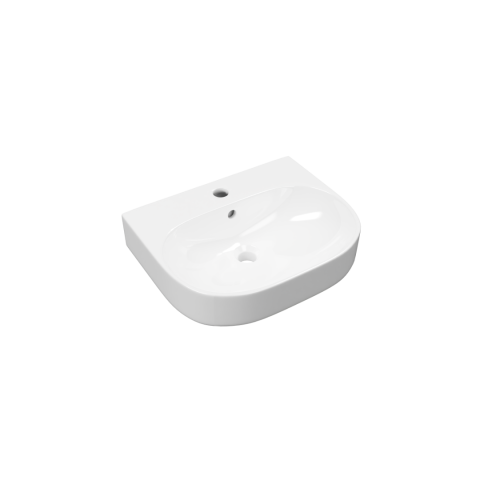 Lavoare pe perete - Lavoar suspendat Excellent Oceana 50x41 cm oval alb lucios