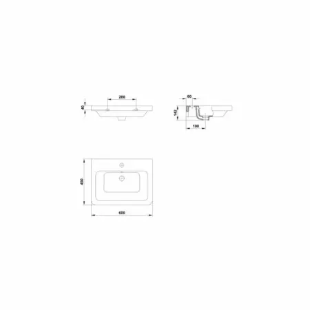 Lavoar suspendat Gala Street Square 60x45 [2]
