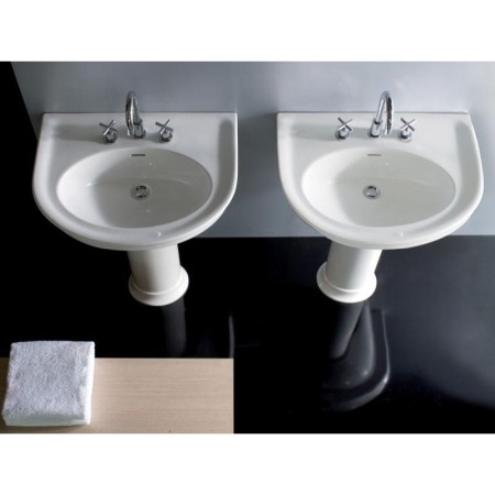 Lavoar suspendat, Hatria, Dolcevita, 70 cm, alb [3]
