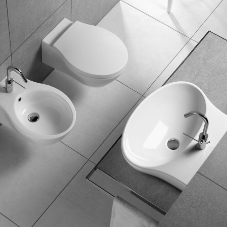 Lavoar suspendat Hatria, Nido, 62 cm, alb [4]