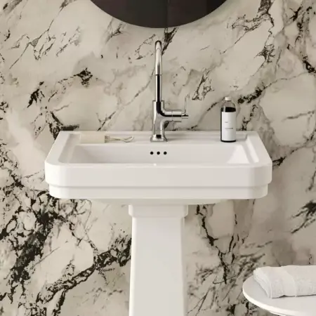 Lavoar suspendat Ideal Standard Atelier Calla alb lucios 62 cm cu orificiu baterie si preaplin [4]