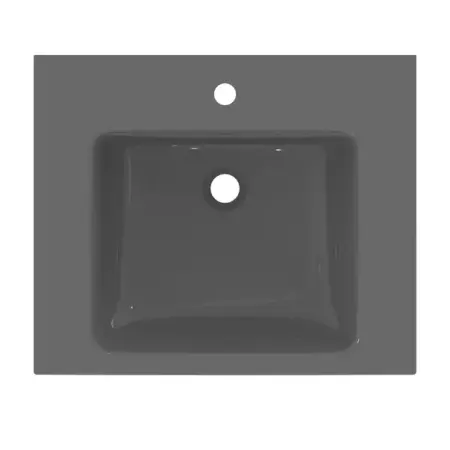 Lavoar suspendat Ideal Standard i.life B gri lucios 61 cm cu orificiu baterie si preaplin [10]