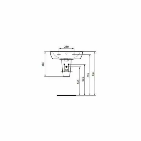 Lavoar suspendat Ideal Standard Tempo 55 cm [3]