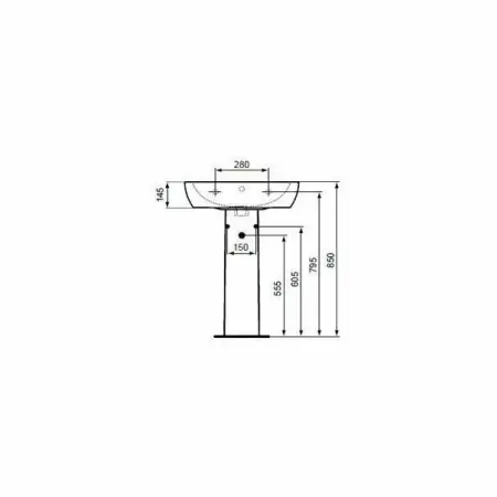 Lavoar suspendat Ideal Standard Tempo 55 cm [2]