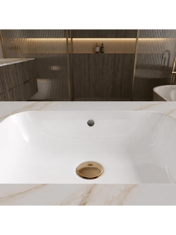 Lavoar suspendat REA Aresa gri auriu 600x500 mm ceramica cuart lucios [8]