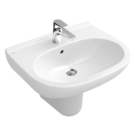 Lavoare pe perete - Lavoar suspendat Villeroy & Boch, O.Novo, cu preaplin, 65 cm, alb alpin