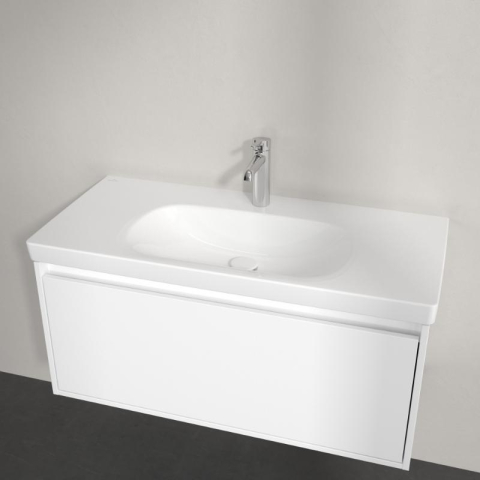 Lavoar suspendat Villeroy & Boch Skyla 100 cm, TitanCeram, CeramicPlus, alb alpin [2]