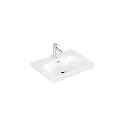 Obiecte Sanitare - Lavoar suspendat Villeroy & Boch Skyla 60 cm, 60 × 46 cm, cu preaplin, alb alpin