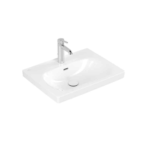 Obiecte Sanitare - Lavoar suspendat Villeroy&Boch Skyla 60 cm, CeramicPlus, alb alpin