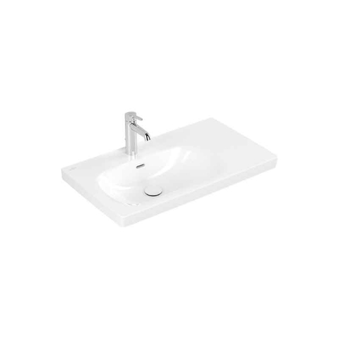 Obiecte Sanitare - Lavoar suspendat Villeroy & Boch Skyla 80 cm, TitanCeram, alb alpin
