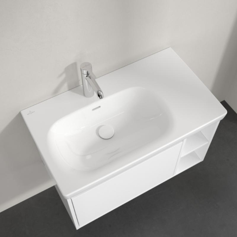 Lavoar suspendat Villeroy & Boch Skyla 80 cm, TitanCeram, CeramicPlus, alb alpin [3]