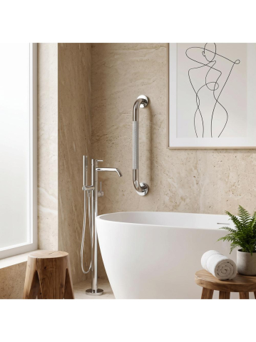 Maner de baie anti-alunecare 104 crom inox 430mm montaj suruburi [3]