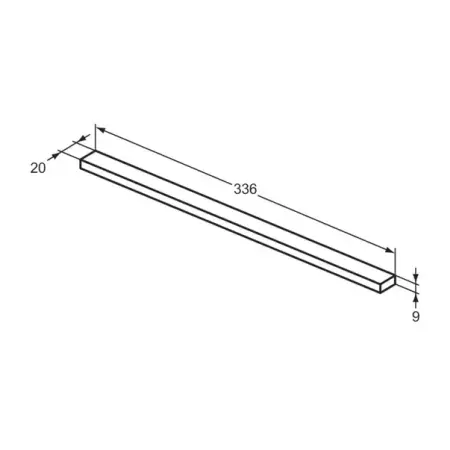 Maner pentru mobilier Ideal Standard i.life negru mat 34 cm [9]