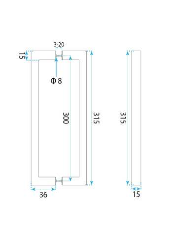 Maner usa dus Rea 01 auriu periat alama 170mm montaj suruburi [6]