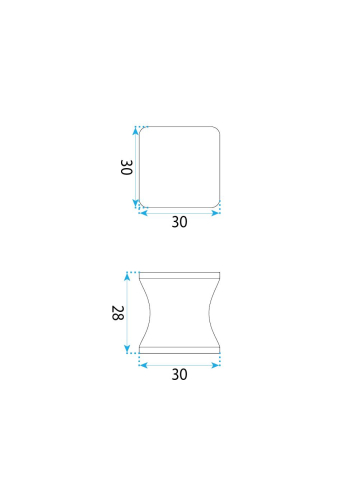 Maner usa dus Rea 04 auriu periat alama 30x28x30 mm montaj suruburi [1]