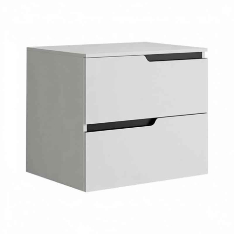 Mobilier Lavoar baie - Mobilier cu blat Fluminia Bari 60 cm alb mat