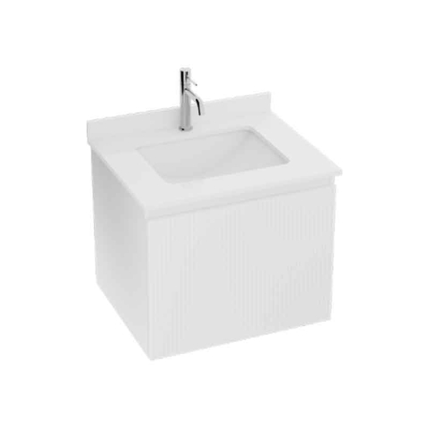 Seturi de mobilier si lavoar - Mobilier cu lavoar sub blat, Spectrum, Asturias 60, riflat, alb