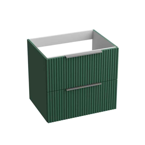 Mobilier Lavoar baie - Mobilier pentru lavoar pe blat Spectrum, Omaha, finisaj riflat, 60 cm, green mat