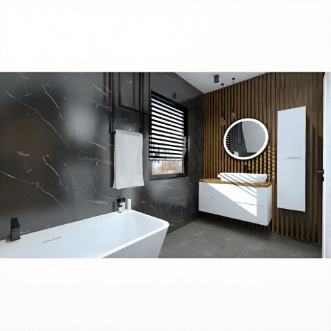 Mobilier pentru lavoar Spectrum, Carolina 60, alb [3]