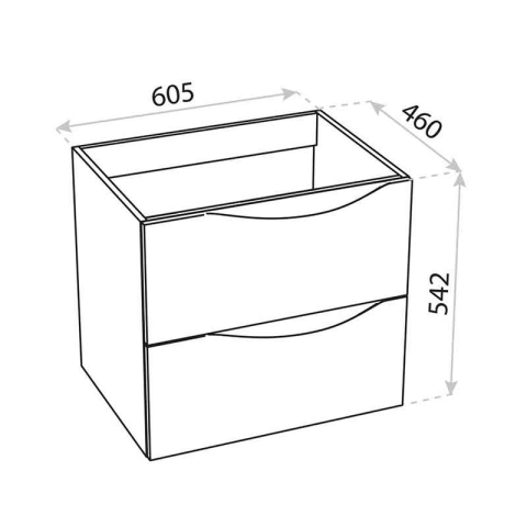 Mobilier pentru lavoar Spectrum, Carolina 60, alb [2]