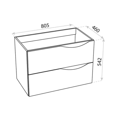 Mobilier pentru lavoar Spectrum, Carolina 80, alb [1]