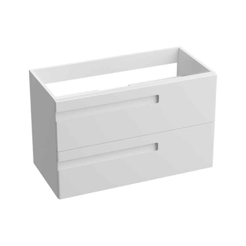Mobilier Lavoar baie - Mobilier pentru lavoar Spectrum, Flamengo, mânere decupate, 80 cm, alb