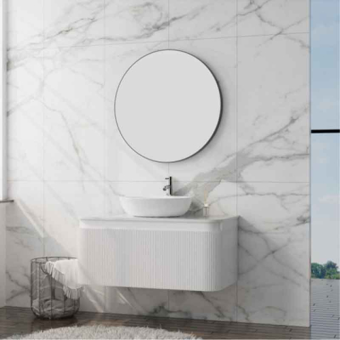 Mobilier pentru lavoar, Spectrum, Milena 100, riflat alb mat [2]
