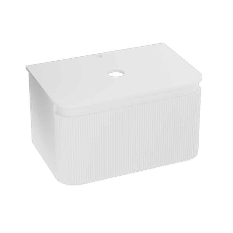 Mobilier Lavoar baie - Mobilier pentru lavoar, Spectrum, Milena 80, riflat alb mat