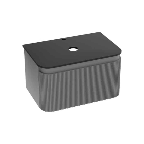 Mobilier Lavoar baie - Mobilier pentru lavoar, Spectrum, Milena 80, riflat, gri mat
