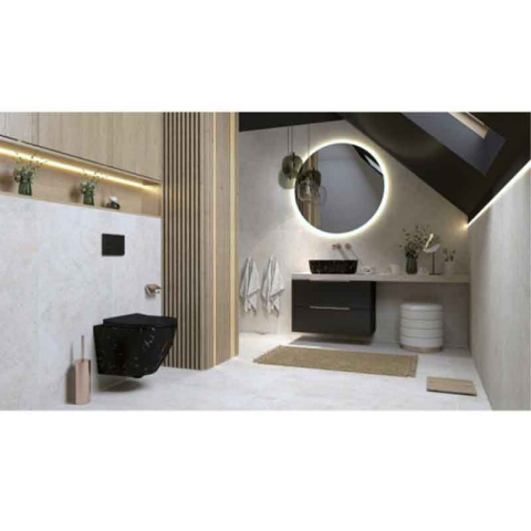 Mobilier pentru lavoar Spectrum, Omaha 80, riflat, negru mat [2]