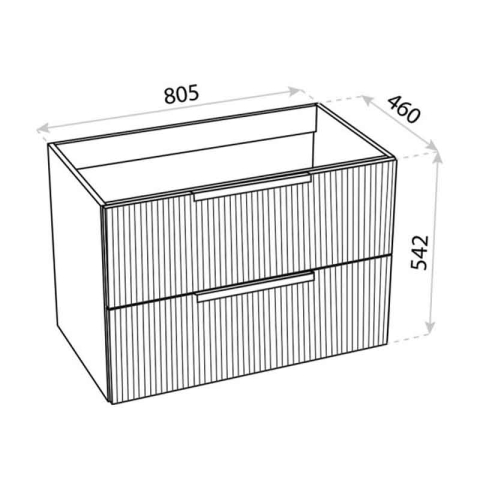 Mobilier pentru lavoar Spectrum, Omaha 80, riflat, wood black [2]