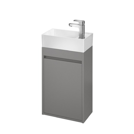 Mobilier Baie - Mobilier suspendat, Cersanit, Crea, 40 cm, gri mat